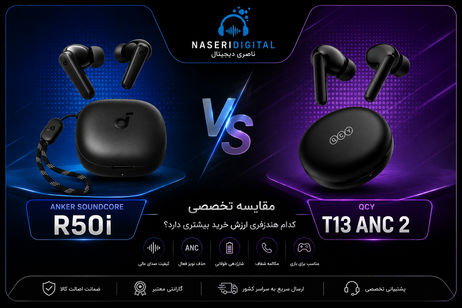 مقایسه r50i و t13 anc 2