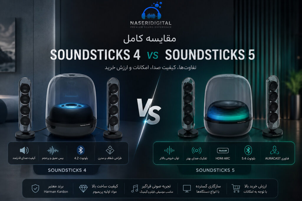 مقایسه SoundSticks 4 و SoundSticks 5